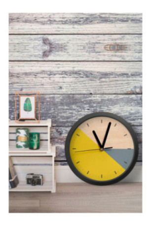 Horloge décorative en MDF - Multicolore