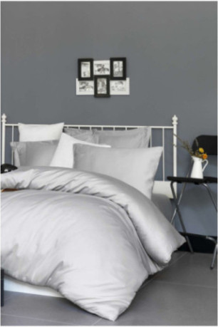 Drap-housse double en satin - 140x190+30cm