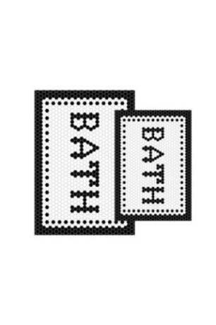 Ensemble de Tapis de bain (2 pièces) - Noir et blanc
