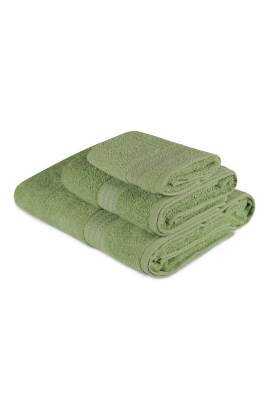 Ensemble de serviettes (3 pièces) - Vert