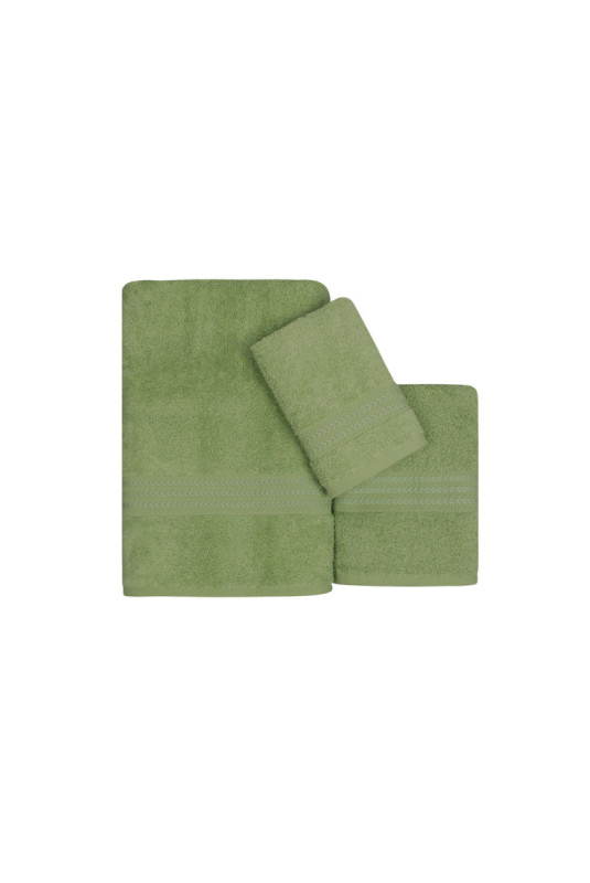Ensemble de serviettes (3 pièces) - Vert