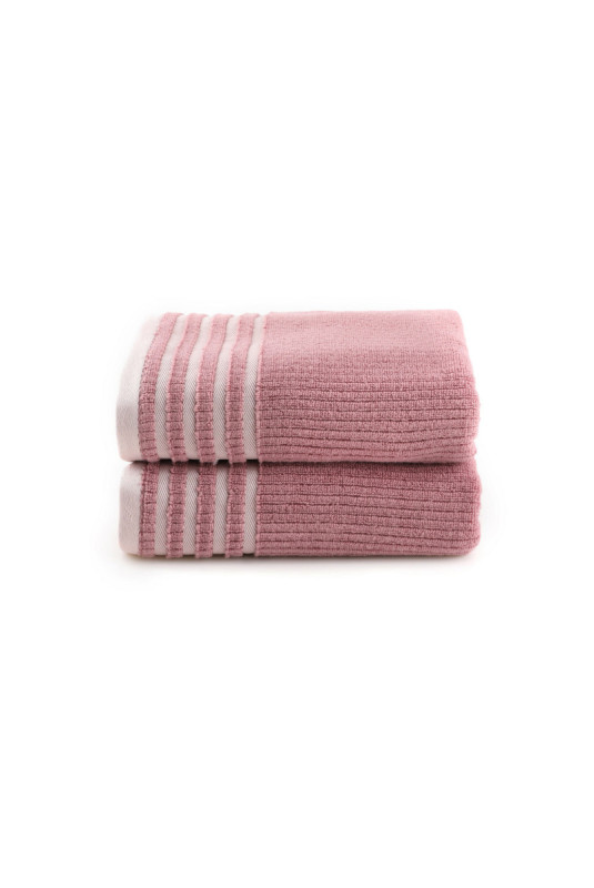 Ensemble de serviettes de bain (2 pièces) - Rose