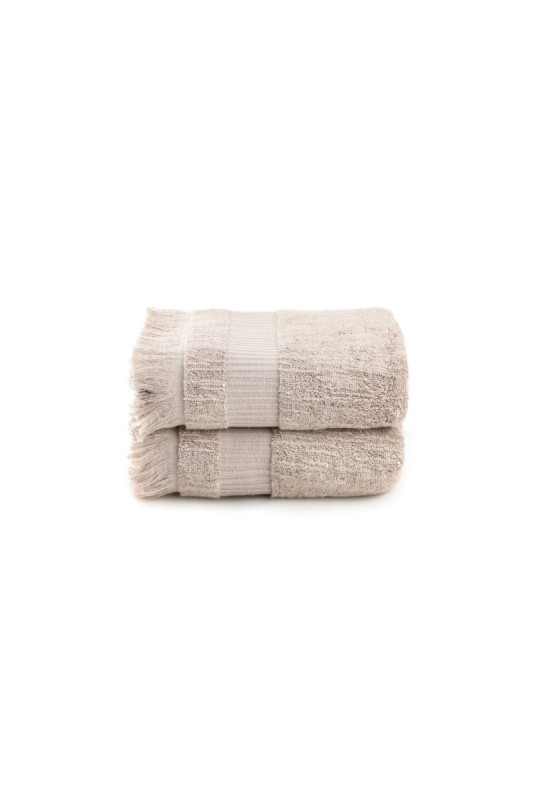 Ensemble de serviettes de bain (2 pièces) - Brun clair