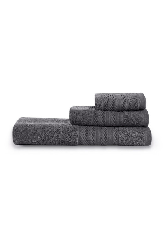 Ensemble de serviettes (3 pièces) - Anthracite