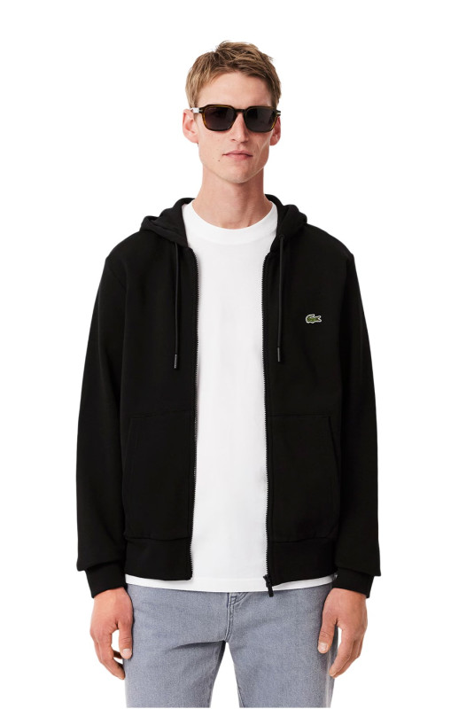 Sweat à capuche zippé manches longues Lacoste