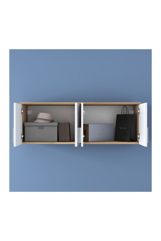 Armoire murale - Blanc noyer