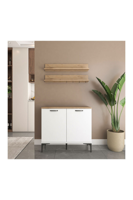 Armoire multifonctionnelle - Noyer blanc