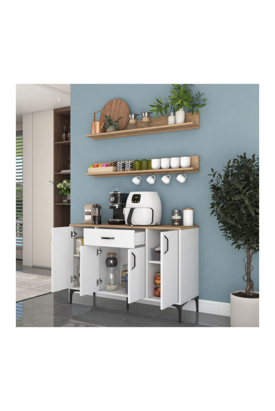 Armoire multifonctionnelle - Noyer blanc