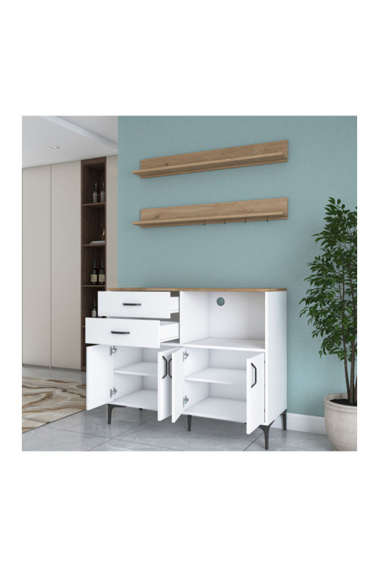 Armoire multifonctionnelle - Noyer blanc