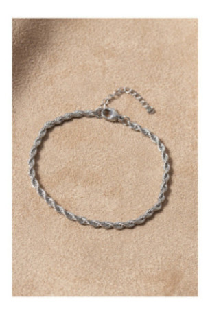 Bracelet en acier - Argent - 19 cm + 4 cm