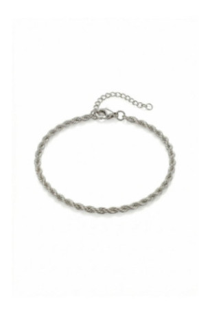 Bracelet en acier - Argent - 19 cm + 4 cm