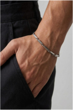 Bracelet en acier - Argent - 19 cm + 4 cm