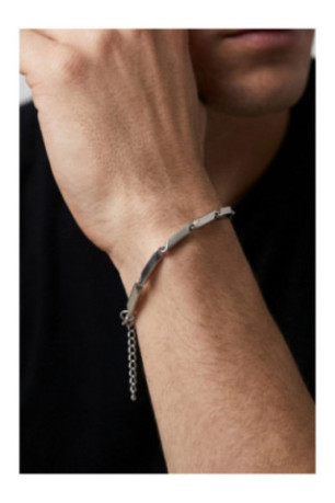 Bracelet en acier - Argent - 19 cm + 4 cm