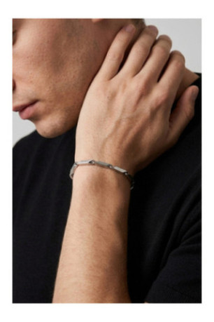 Bracelet en acier - Argent - 19 cm + 4 cm