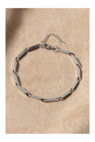 Bracelet en acier - Argent - 19 cm + 4 cm