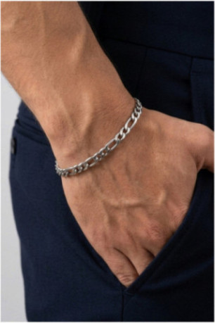 Bracelet en acier - Argent - 19 cm + 4 cm