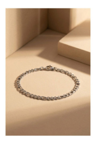 Bracelet en acier - Argent - 19 cm + 4 cm
