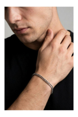 Bracelet en acier - Argent - 19 cm + 4 cm