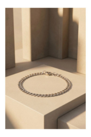 Bracelet en acier - Argent - 19 cm + 4 cm