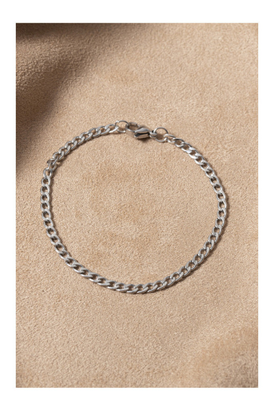 Bracelet en acier - Argent - 19 cm + 4 cm