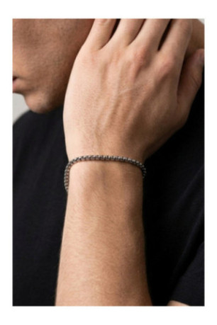 Bracelet en acier - Argent - 19 cm + 4 cm
