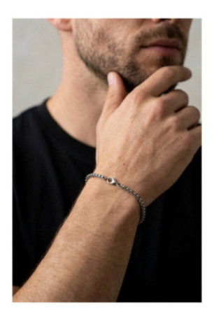 Bracelet en acier - Argent - 19 cm + 4 cm
