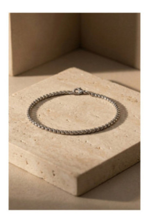 Bracelet en acier - Argent - 19 cm + 4 cm