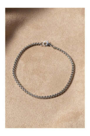 Bracelet en acier - Argent - 19 cm + 4 cm