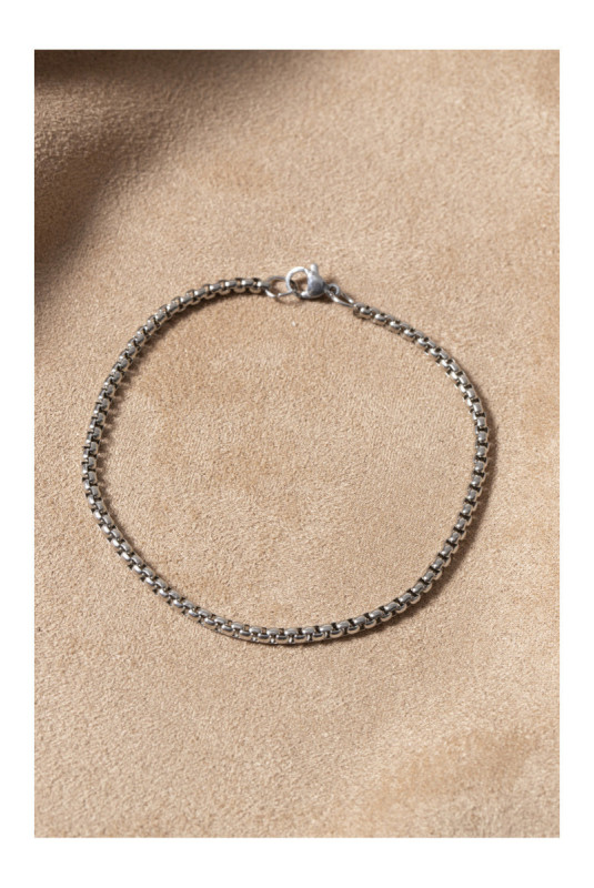Bracelet en acier - Argent - 19 cm + 4 cm