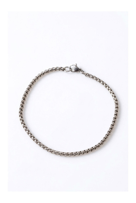 Bracelet en acier - Argent - 19 cm + 4 cm