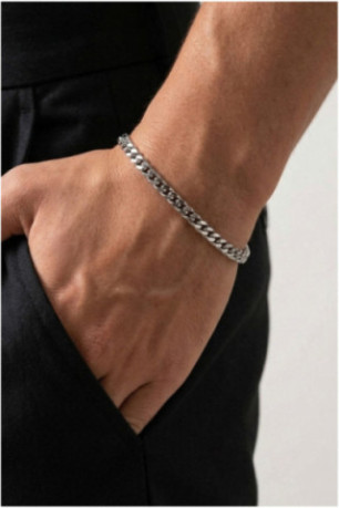 Bracelet en acier - Argent - 19 cm + 4 cm