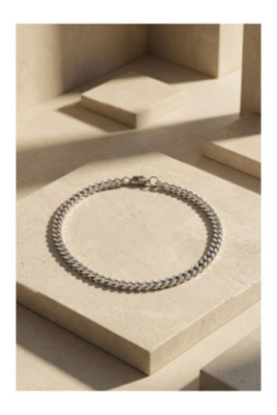 Bracelet en acier - Argent - 19 cm + 4 cm