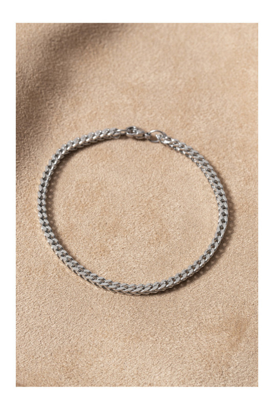 Bracelet en acier - Argent - 19 cm + 4 cm