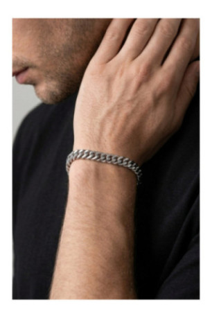 Bracelet en acier - Argent - 19 cm + 4 cm