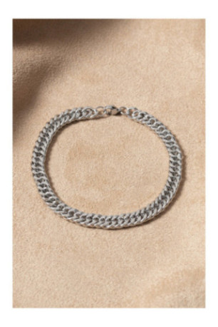 Bracelet en acier - Argent - 19 cm + 4 cm