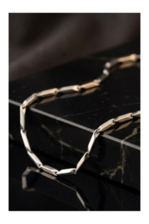Collier en acier - Argent - 55 cm