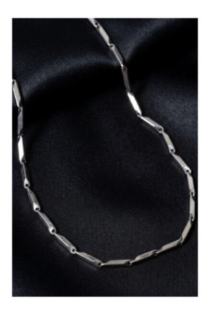Collier en acier - Argent - 55 cm