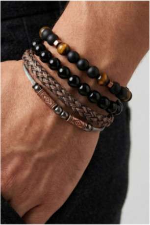 Bracelet - Noir - 21 cm + ajustable