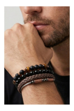 Bracelet - Noir - 21 cm + ajustable