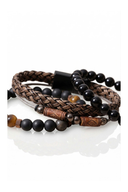 Bracelet - Noir - 21 cm + ajustable