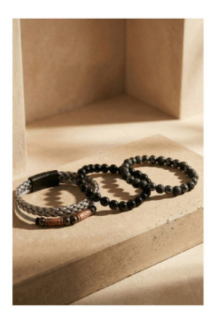 Bracelet - Noir - 21 cm + ajustable