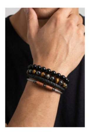 Bracelet - Noir - 21 cm + ajustable