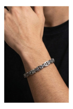 Bracelet en acier - Argent - 19 cm + 4 cm