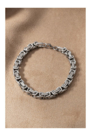 Bracelet en acier - Argent - 19 cm + 4 cm