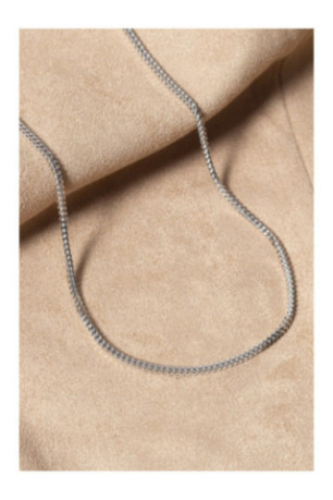 Collier en acier - Argent - 60 cm + 5 cm