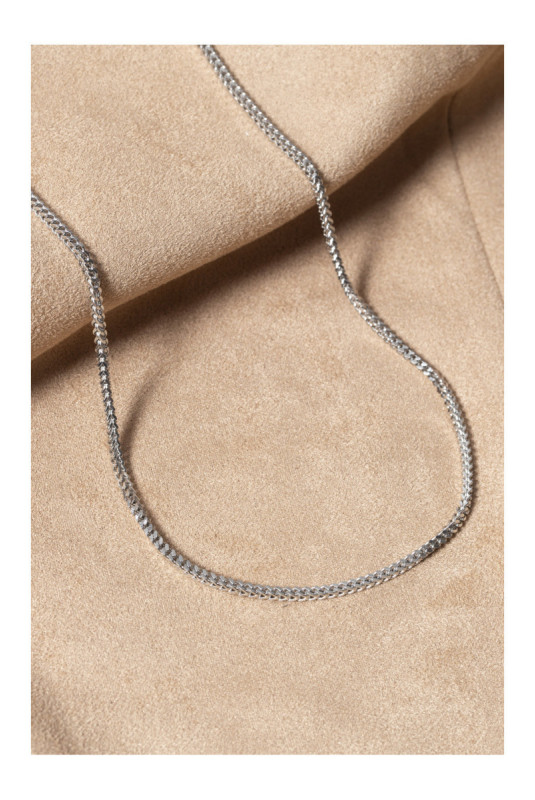 Collier en acier - Argent - 60 cm + 5 cm