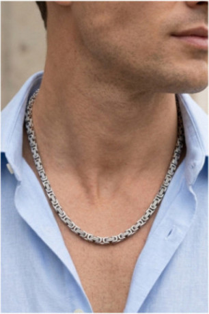 Collier en acier - Argent - 60 cm