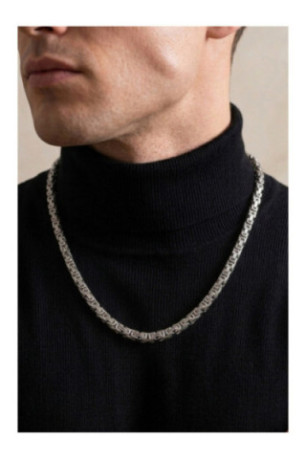 Collier en acier - Argent - 60 cm