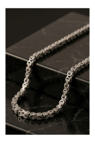 Collier en acier - Argent - 60 cm