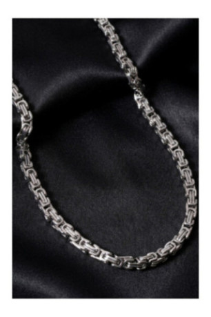 Collier en acier - Argent - 60 cm